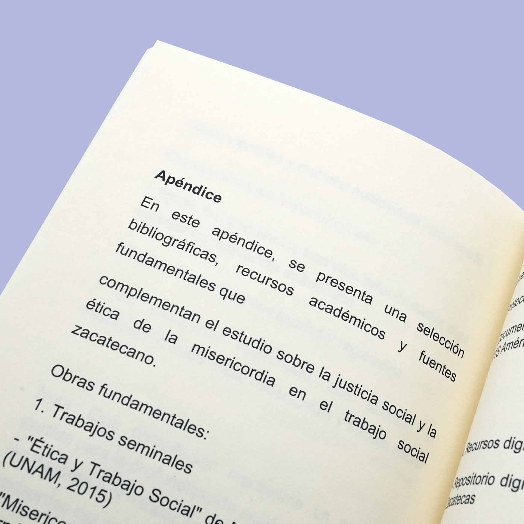 Ejemplo del apéndice de un libro.
