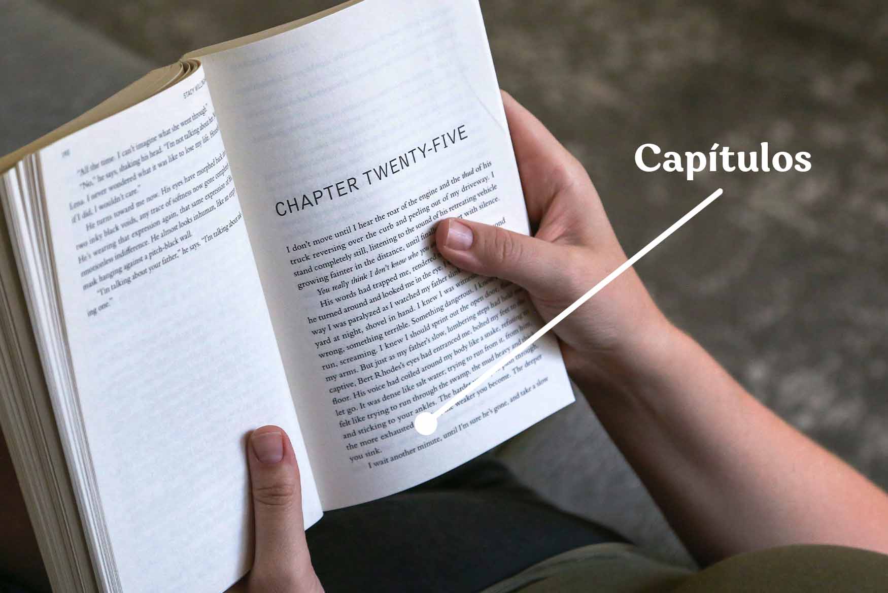 Capítulo de de un libro con el texto: "Chapter twenty-five".